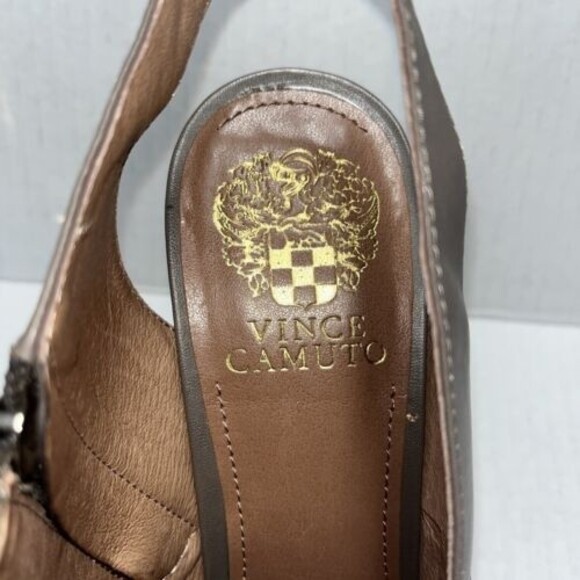 Vince Camuto Kaela Open Toe Side Zipper Slingback Heels Women Size 9 - Picture 2 of 8